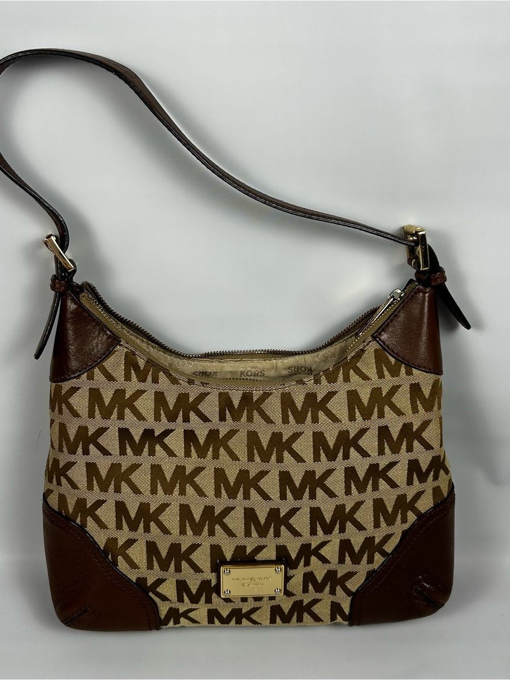 Michael Kors Lillian Medium Brown/Acorn Shoulder Bag AP-1406 Vintage